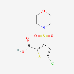 molecular formula C9H10ClNO5S2 B1357321 5-Chloro-3-(morpholin-4-ylsulfonyl)thiophene-2-carboxylic acid CAS No. 948015-50-7