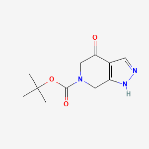 molecular formula C11H15N3O3 B13573220 tert-butyl4-oxo-1H,4H,5H,6H,7H-pyrazolo[3,4-c]pyridine-6-carboxylate 