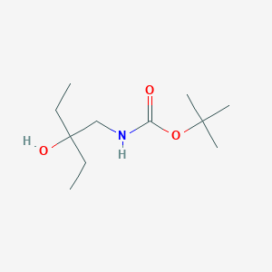 molecular formula C11H23NO3 B13573222 Tert-butyl (2-ethyl-2-hydroxybutyl)carbamate 