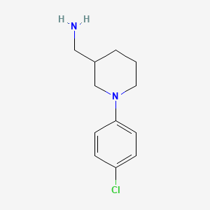 molecular formula C12H17ClN2 B13573225 [1-(4-Chlorophenyl)piperidin-3-yl]methanamine 
