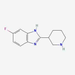 B1357323 5-Fluoro-2-piperidin-3-yl-1H-benzoimidazole CAS No. 885275-03-6