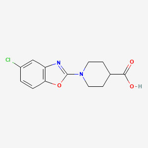 molecular formula C13H13ClN2O3 B1357325 1-(5-Chlorobenzo[D]oxazol-2-YL)piperidine-4-carboxylic acid CAS No. 936074-51-0