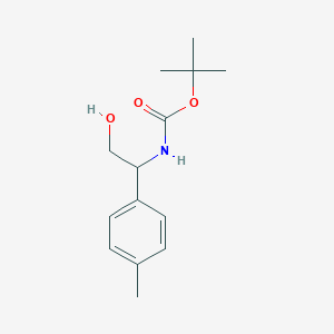 molecular formula C14H21NO3 B13573262 tert-Butyl (2-hydroxy-1-(p-tolyl)ethyl)carbamate 
