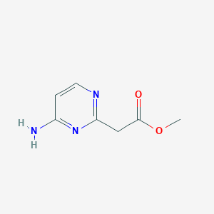 molecular formula C7H9N3O2 B13573294 Methyl 2-(4-aminopyrimidin-2-yl)acetate 