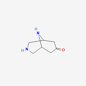 molecular formula C7H12N2O B13573305 3,9-Diazabicyclo[3.3.1]nonan-7-one 