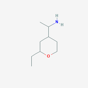 molecular formula C9H19NO B13573311 1-(2-Ethyltetrahydro-2h-pyran-4-yl)ethan-1-amine 