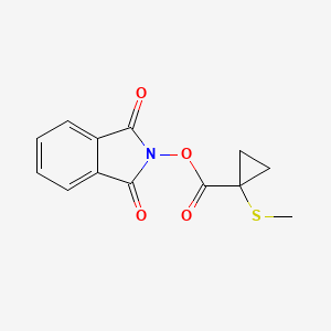molecular formula C13H11NO4S B13573321 1,3-dioxo-2,3-dihydro-1H-isoindol-2-yl 1-(methylsulfanyl)cyclopropane-1-carboxylate 