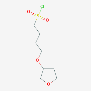 molecular formula C8H15ClO4S B13573324 4-(Oxolan-3-yloxy)butane-1-sulfonyl chloride 