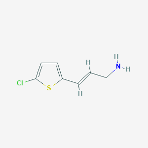 molecular formula C7H8ClNS B13573326 3-(5-Chlorothiophen-2-yl)prop-2-en-1-amine 