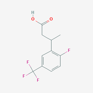 molecular formula C11H10F4O2 B13573367 3-[2-Fluoro-5-(trifluoromethyl)phenyl]butanoic acid 