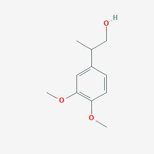 molecular formula C11H16O3 B13573380 2-(3,4-Dimethoxyphenyl)propan-1-ol 