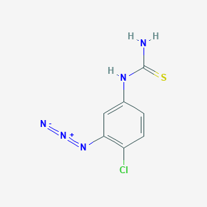 molecular formula C7H6ClN5S B135734 1-(3-Azido-4-chlorophenyl)-2-thiourea CAS No. 149526-84-1