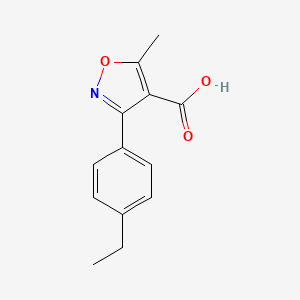 molecular formula C13H13NO3 B13573407 3-(4-Ethylphenyl)-5-methylisoxazole-4-carboxylic acid 