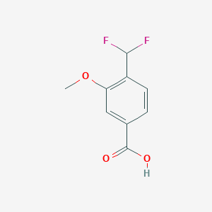 molecular formula C9H8F2O3 B13573470 4-(Difluoromethyl)-3-methoxybenzoic Acid 