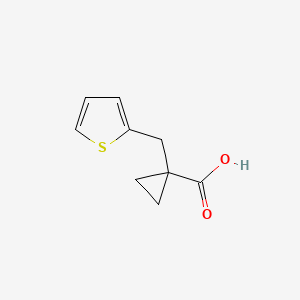 molecular formula C9H10O2S B13573498 1-(Thiophen-2-ylmethyl)cyclopropane-1-carboxylic acid 