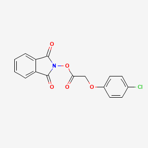 molecular formula C16H10ClNO5 B13573503 1,3-Dioxoisoindolin-2-yl 2-(4-chlorophenoxy)acetate 