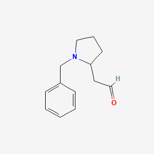 molecular formula C13H17NO B13573510 2-(1-Benzylpyrrolidin-2-yl)acetaldehyde 