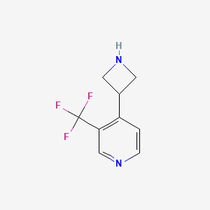 molecular formula C9H9F3N2 B13573516 4-(Azetidin-3-yl)-3-(trifluoromethyl)pyridine 