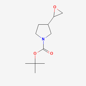 molecular formula C11H19NO3 B13573576 1-t-Butoxycarbonyl-3-(1,2-epoxyethyl)pyrrolidine CAS No. 114214-72-1