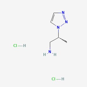 molecular formula C5H12Cl2N4 B13573587 (2R)-2-(1H-1,2,3-triazol-1-yl)propan-1-aminedihydrochloride 