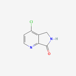 molecular formula C7H5ClN2O B13573593 4-chloro-5H-pyrrolo[3,4-b]pyridin-7(6H)-one 