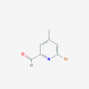molecular formula C7H6BrNO B13573604 6-Bromo-4-methylpicolinaldehyde 