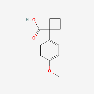 molecular formula C12H14O3 B1357361 1-(4-Methoxyphenyl)cyclobutanecarboxylic acid CAS No. 50921-37-4