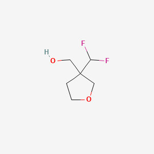 molecular formula C6H10F2O2 B13573628 [3-(Difluoromethyl)tetrahydrofuran-3-yl]methanol 