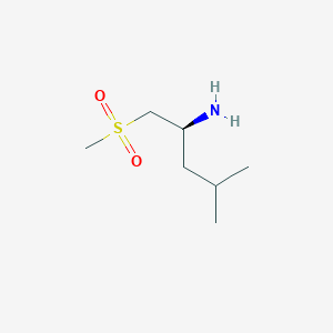 molecular formula C7H17NO2S B13573670 (2S)-1-methanesulfonyl-4-methylpentan-2-amine 