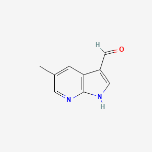 molecular formula C9H8N2O B1357369 5-Methyl-1H-pyrrolo[2,3-b]pyridine-3-carbaldehyde CAS No. 1190321-17-5