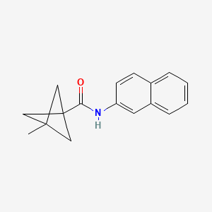 molecular formula C17H17NO B13573697 3-methyl-N-(naphthalen-2-yl)bicyclo[1.1.1]pentane-1-carboxamide 