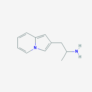 molecular formula C11H14N2 B13573704 1-(Indolizin-2-yl)propan-2-amine 