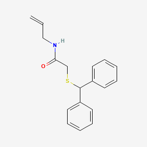 molecular formula C18H19NOS B13573727 2-[(diphenylmethyl)sulfanyl]-N-(prop-2-en-1-yl)acetamide 
