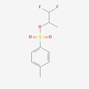 molecular formula C10H12F2O3S B13573732 1,1-Difluoropropan-2-yl 4-methylbenzenesulfonate 