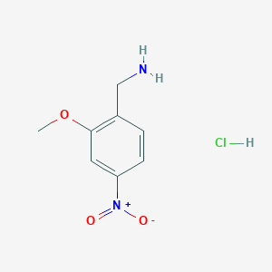 molecular formula C8H11ClN2O3 B13573778 (2-Methoxy-4-nitrophenyl)methanaminehydrochloride 