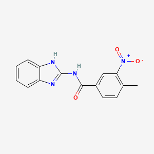 molecular formula C15H12N4O3 B13573815 N-(1H-benzimidazol-2-yl)-4-methyl-3-nitrobenzamide 