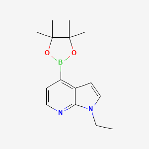 molecular formula C15H21BN2O2 B13573820 1-Ethyl-4-(4,4,5,5-tetramethyl-1,3,2-dioxaborolan-2-yl)-1H-pyrrolo[2,3-b]pyridine 