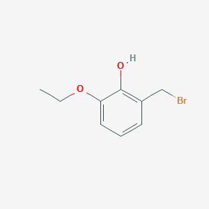 molecular formula C9H11BrO2 B13573826 2-(Bromomethyl)-6-ethoxyphenol CAS No. 58402-43-0