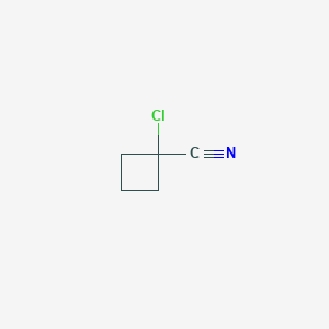 molecular formula C5H6ClN B13573827 1-Chlorocyclobutane-1-carbonitrile 