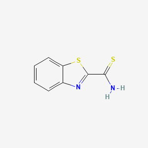 molecular formula C8H6N2S2 B13573848 2-Benzothiazolecarbothioamide CAS No. 64377-94-2