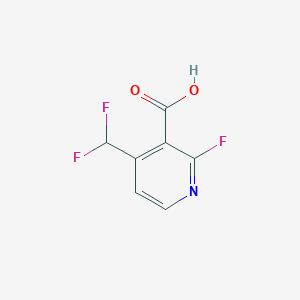 molecular formula C7H4F3NO2 B13573867 4-(Difluoromethyl)-2-fluoropyridine-3-carboxylic acid 