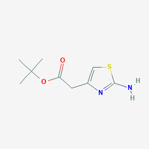molecular formula C9H14N2O2S B13573872 tert-Butyl (2-amino-1,3-thiazol-4-yl)acetate CAS No. 114569-39-0
