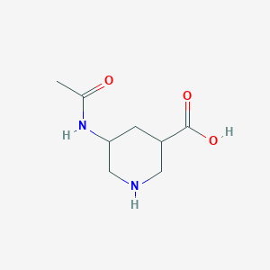 molecular formula C8H14N2O3 B13573903 5-Acetamidopiperidine-3-carboxylic acid 