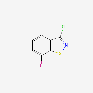 molecular formula C7H3ClFNS B13573904 3-Chloro-7-fluorobenzo[d]isothiazole 