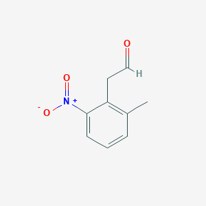 molecular formula C9H9NO3 B13573907 2-(2-Methyl-6-nitrophenyl)acetaldehyde 