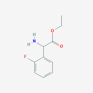 molecular formula C10H12FNO2 B13573912 Ethyl 2-amino-2-(2-fluorophenyl)acetate CAS No. 500772-76-9