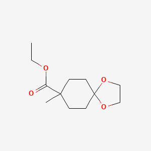 molecular formula C12H20O4 B1357392 Ethyl 8-methyl-1,4-dioxaspiro[4.5]decane-8-carboxylate CAS No. 24730-88-9