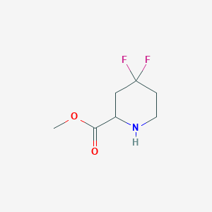 molecular formula C7H11F2NO2 B13573922 Methyl 4,4-difluoropiperidine-2-carboxylate 