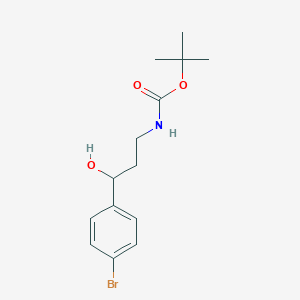 molecular formula C14H20BrNO3 B13573928 Tert-butyl (3-(4-bromophenyl)-3-hydroxypropyl)carbamate 