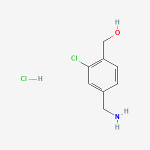 molecular formula C8H11Cl2NO B13573980 [4-(Aminomethyl)-2-chlorophenyl]methanol hydrochloride 